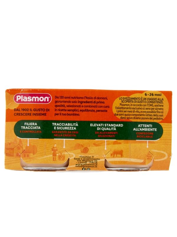 PLASMON Aliments Pour Bébés Homogénéisés Bœuf Aux Céréales 2X80G