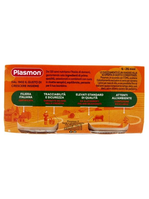 PLASMON Homogenisierte Säuglingsnahrung Kalbfleisch Mit Müsli 2X80G