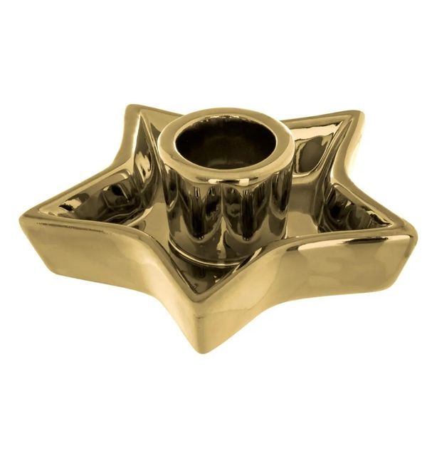 Weihnachtskerzenhalter In Sternform - Gold