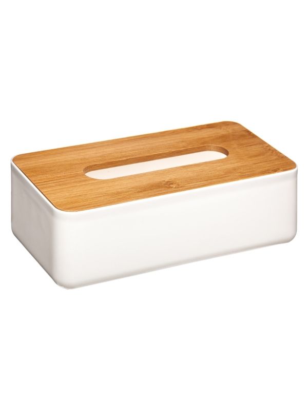 Porte-mouchoirs en plastique Natureo blanc 26 x 13,2 x 8,8 cm