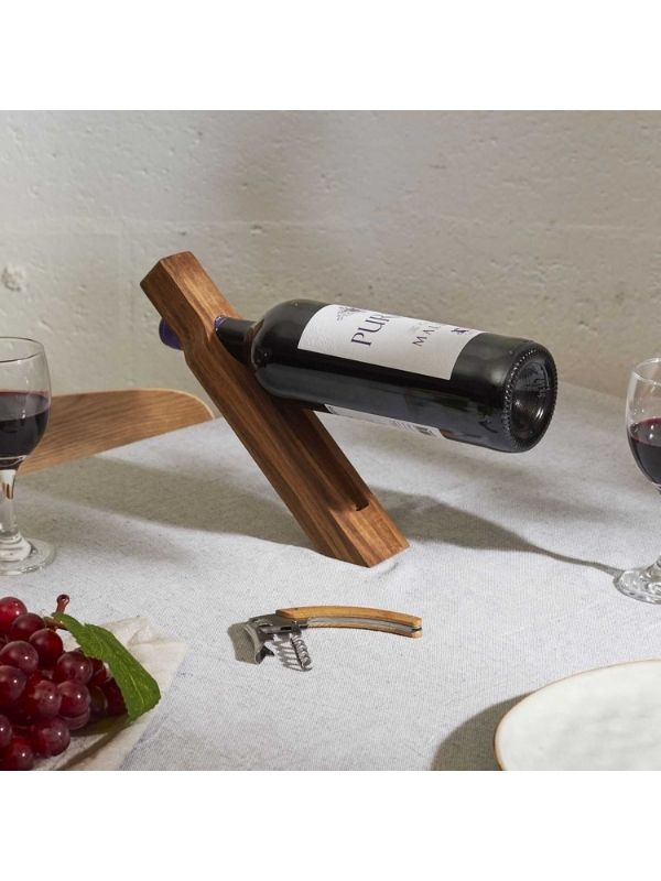 Aperitif-Accessoire Flaschenhalter Aus Akazienholz 26Cm