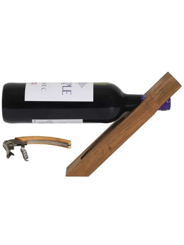 Aperitif-Accessoire Flaschenhalter Aus Akazienholz 26Cm