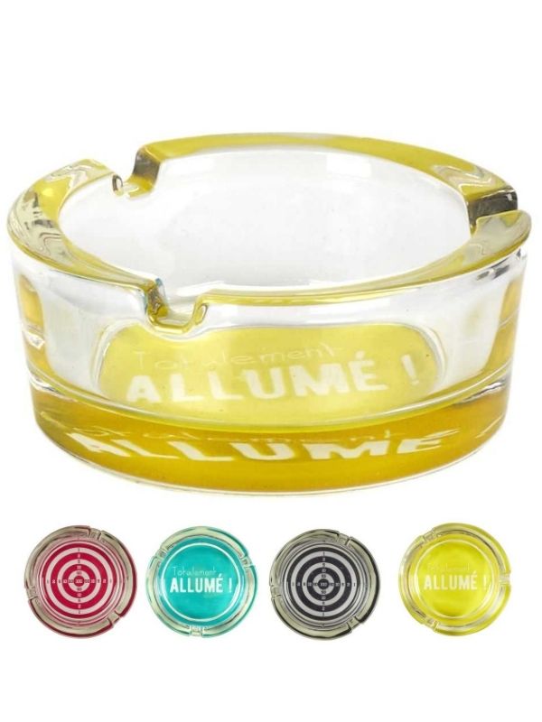  Cendrier En Verre Glow In The Dark 8.5Cm - Assorti