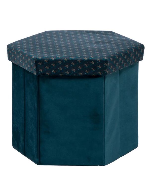 Pouf Contenitivo Jiling Blu 40X38Cm