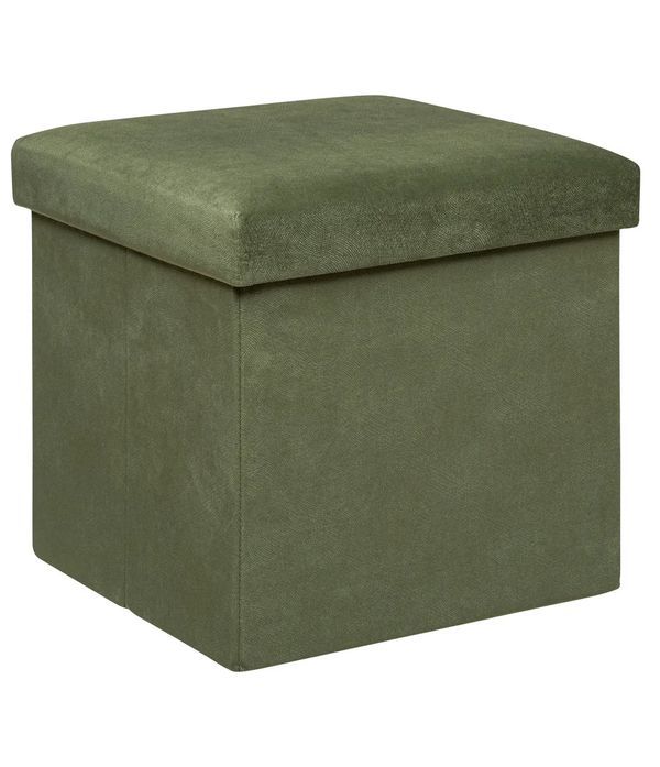 Pouf De Rangement Lilou Vert 38X38Cm