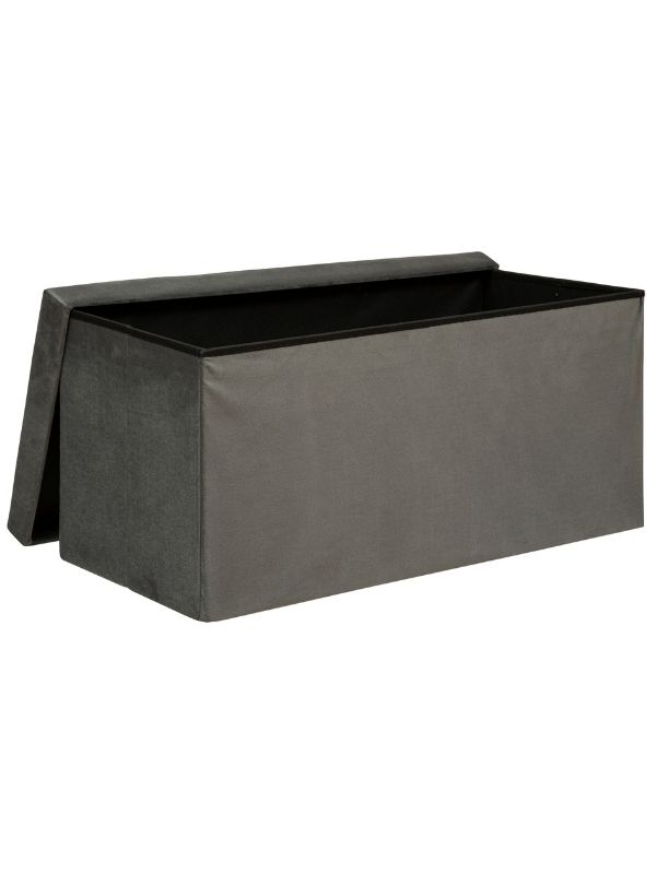 Pouf Déco Pieghevole Lilou Grigio 76X38Cm