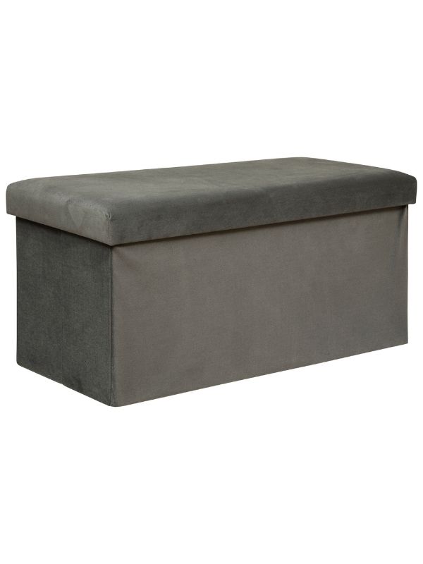 Pouf Déco Pieghevole Lilou Grigio 76X38Cm