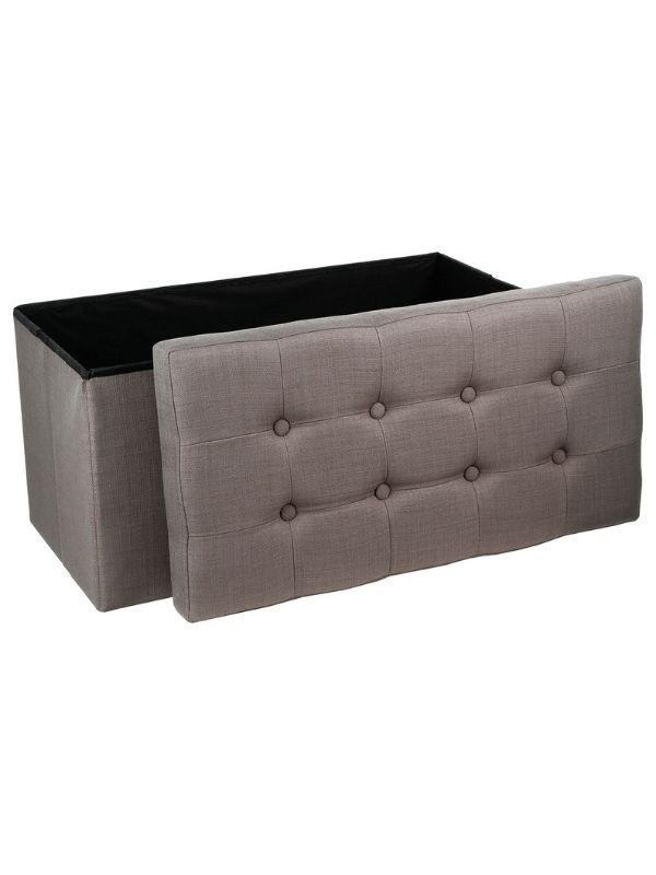Pouf Déco Pieghevole Lysandre Grigio 76X38Cm