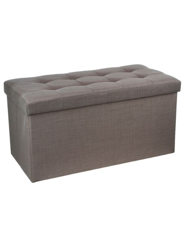 Pouf Déco Pieghevole Lysandre Grigio 76X38Cm