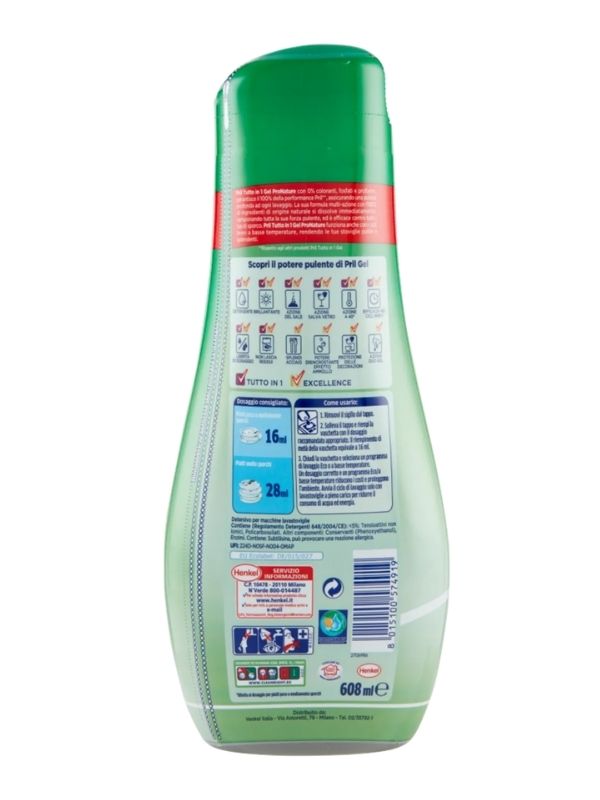 PRIL Tutto In 1 Gel Spülmaschinen Power Green 608Ml