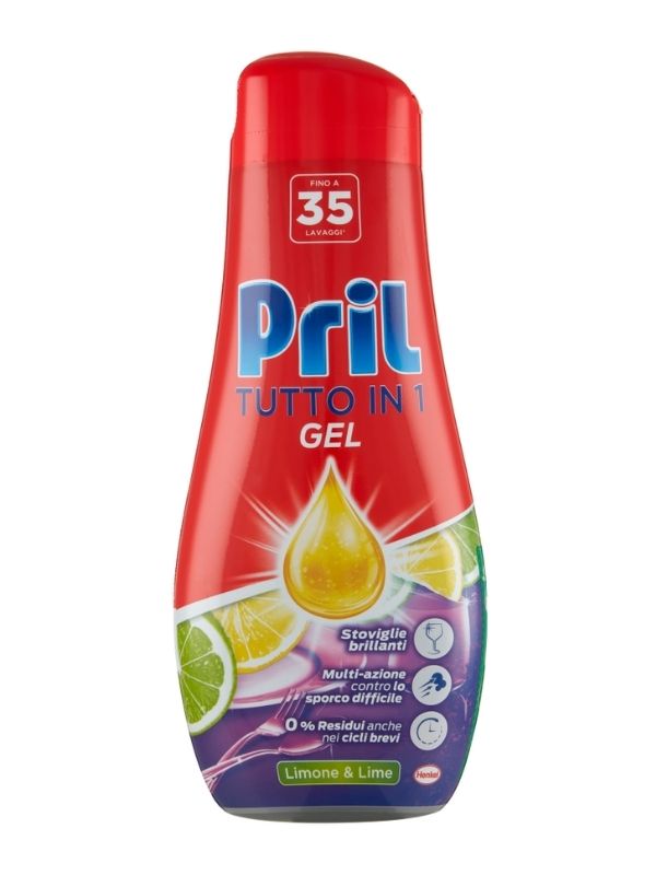 PRIL Tutto In 1 Gel Lave-Vaisselle Citron 630Ml