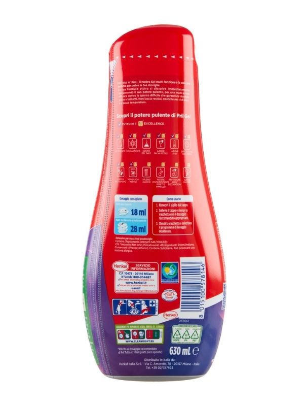 PRIL Tutto In 1 Gel Lave-Vaisselle Classique 630Ml