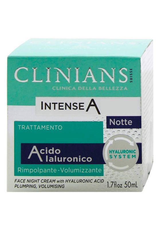CLINIANS Crema Anti Età Notte Con Acido Ialuronico 50Ml