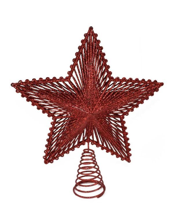 Roter Stern In Form Eines Weihnachtsbaumes