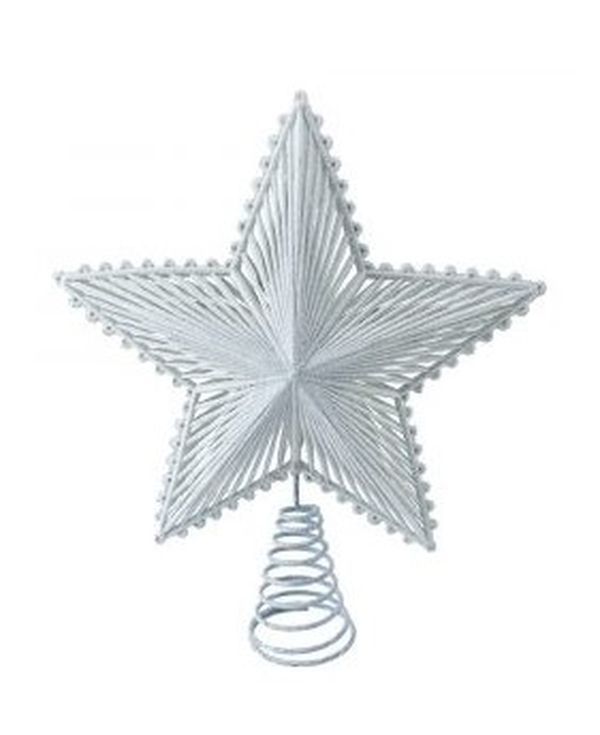 Weißer Stern In Form Einer Christbaumspitze