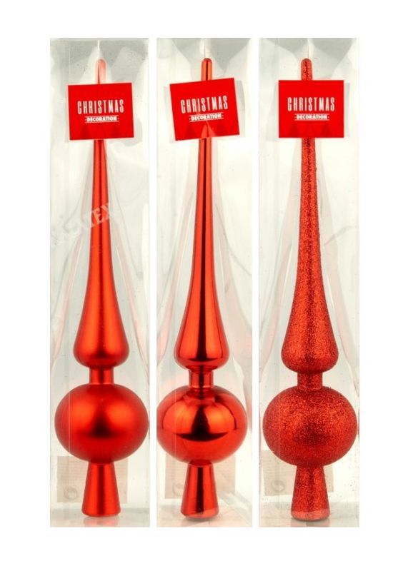 Puntale Per Albero Di Natale Rosso - Assortito