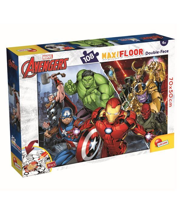 MARVEL Puzzle Double-Face Avengers 108 Pièces
