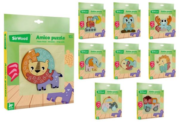 Puzzle In Legno Animali E Mezzi 