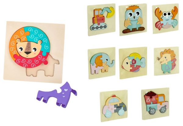 Puzzle In Legno Animali E Mezzi 