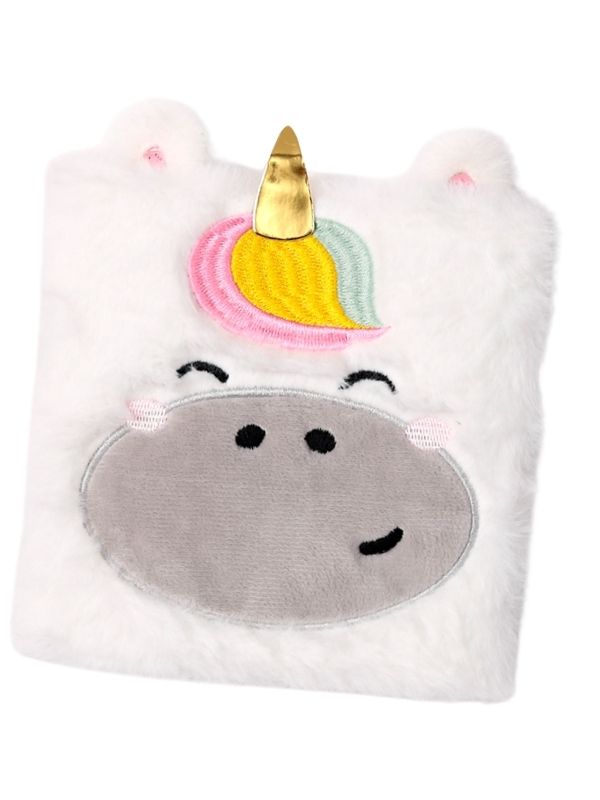 Carnet De Notes Avec Couverture En Peluche Licorne 15X15Cm