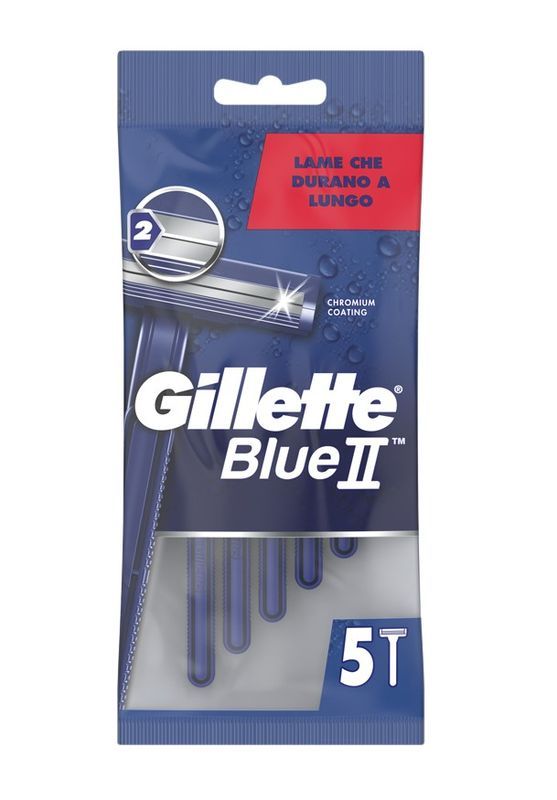 GILLETTE Rasoi 2 Lame Blue Ii 5 Pezzi