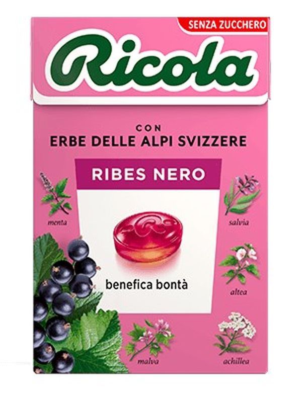 RICOLA Con Erbe Delle Alpi Svizzere E Ribes Nero 50G