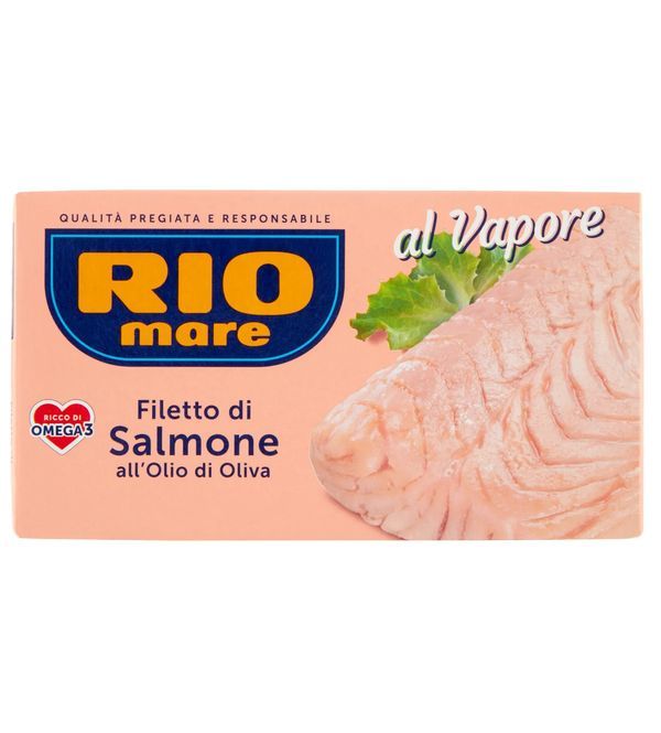 RIO MARE Filetto Di Salmone All'Olio Di Oliva Al Vapore 150G