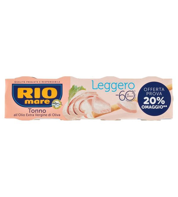RIO MARE Tonno All'Olio Extra Vergine Di Oliva Leggero 4X60G