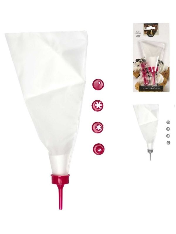 Article De Pâtisserie Sacs Avec 4 Buses En Plastique - Assorti