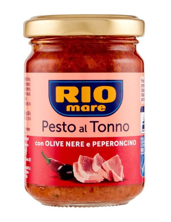 RIO MARE Pesto Al Tonno Con Olive Nere E Peperoncino 130G