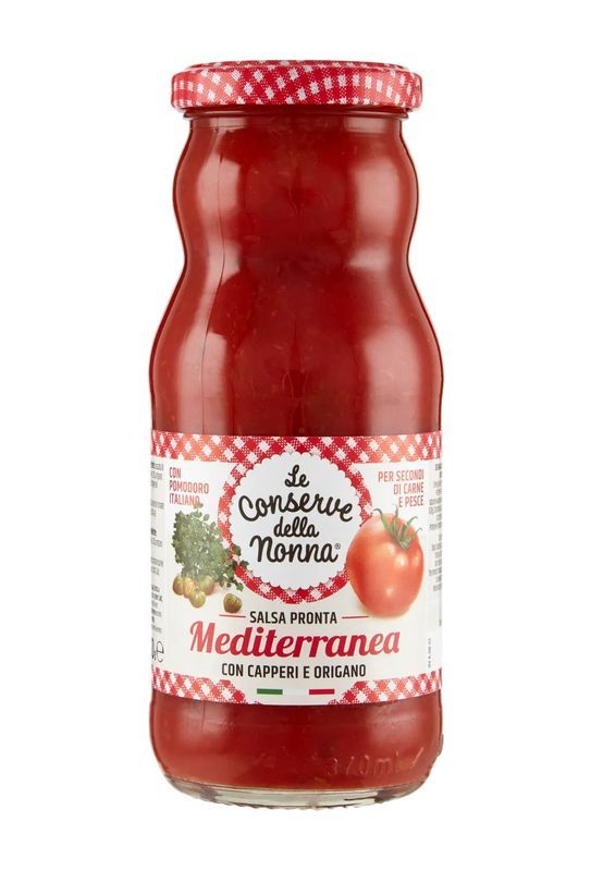 LE CONSERVE DELLA NONNA Salsa Pronta Mediterranea Con Capperi E Origano 350G