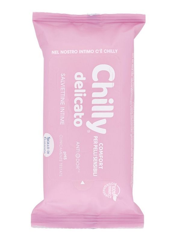 CHILLY Lingettes Intimes Effet Délicate 12 Pièces