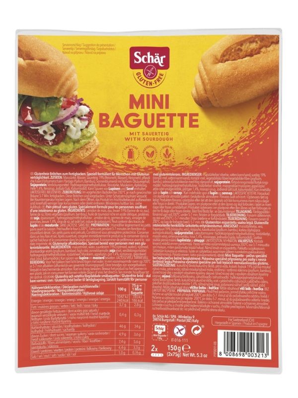 SCHAR Glutenfreies Mini-Baguette 150gr