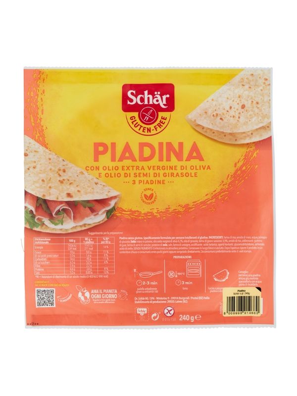 SCHAR  Gluten Free Piadina 240gr