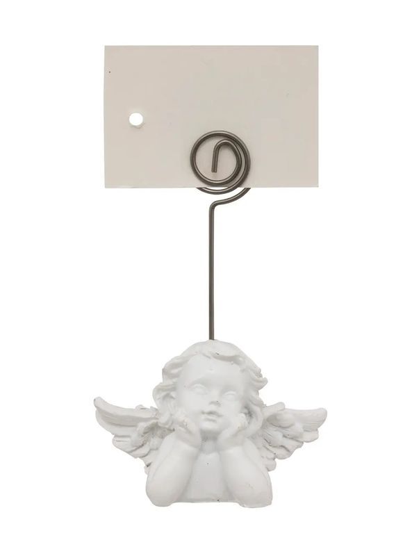 2 Segnaposto Natalizi Con Angioletto Bianco