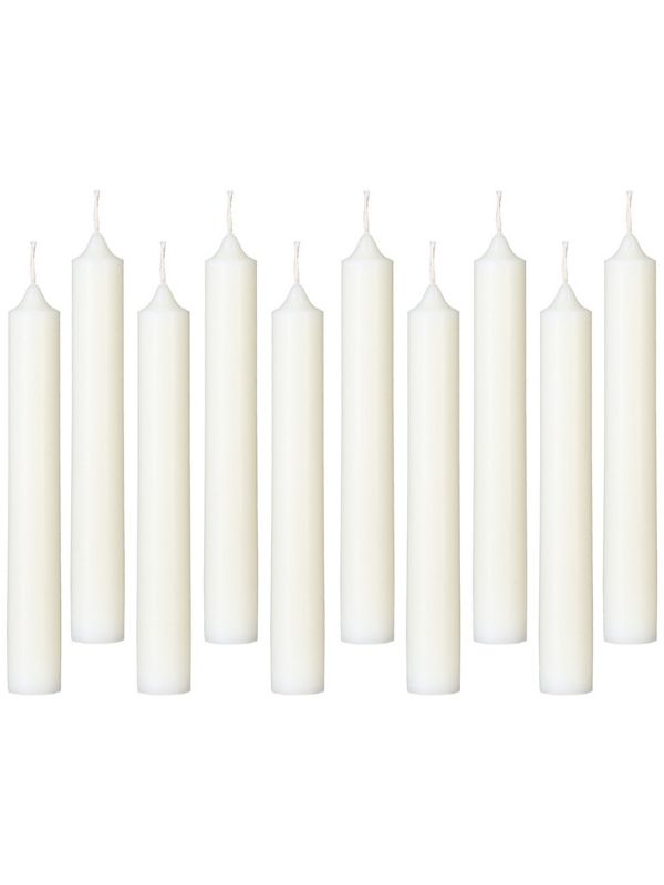 Set Di 10 Candele A Bastoncino Hugo Avorio 16Cm