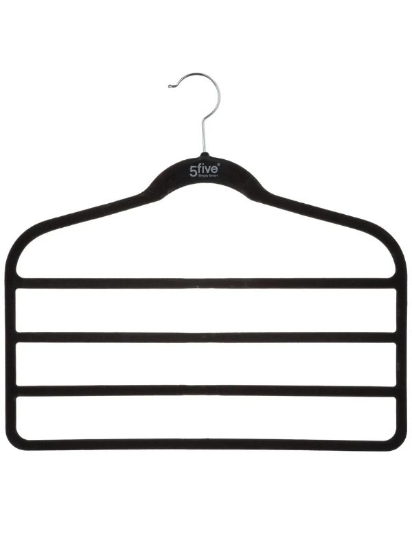Set De 2 Cintres En Feutre Noir Pour 4 Pantalons 45X42.5Cm