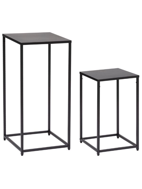  Set Di 2 Tavolini Impilabili Gota 74X34Cm