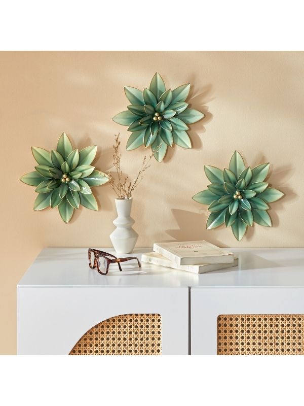 Set Di 3 Decorazioni Murali Alya In Metallo 25Cm - Assortito