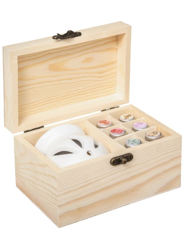 Set Di 6 Oli Profumati Kili Con Scatola In Legno 10Ml