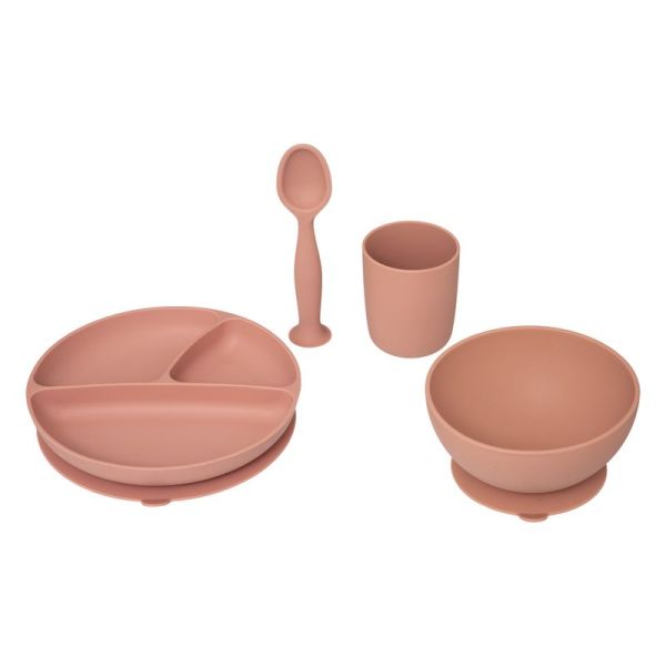 Set Da Pranzo In Silicone Color Terracotta