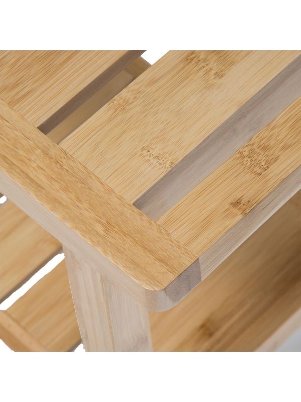  Sgabello Con Ripiano In Bamboo 40X46Cm