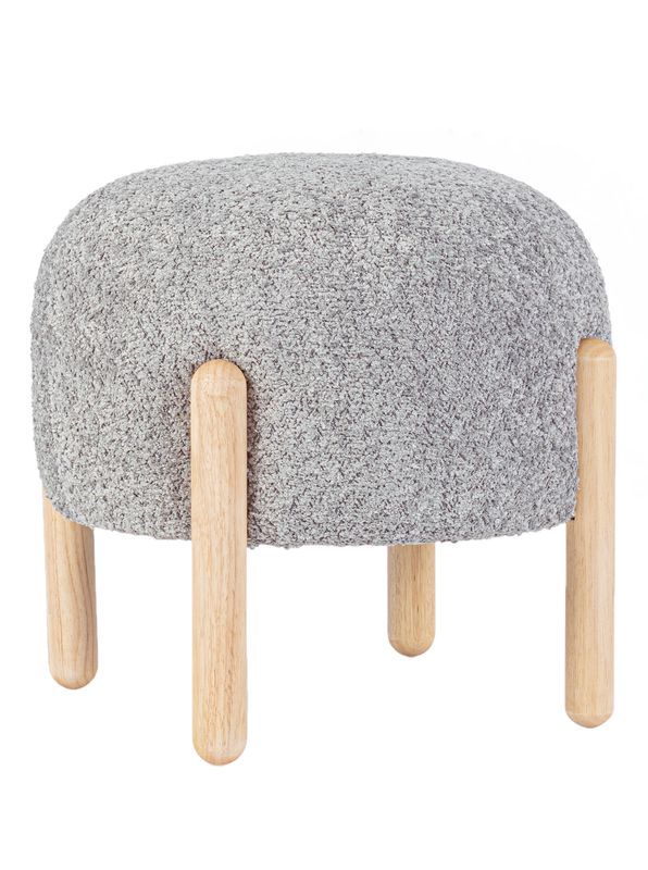 Tabouret Dayla Gris Clair Maison Déco 45X38Cm