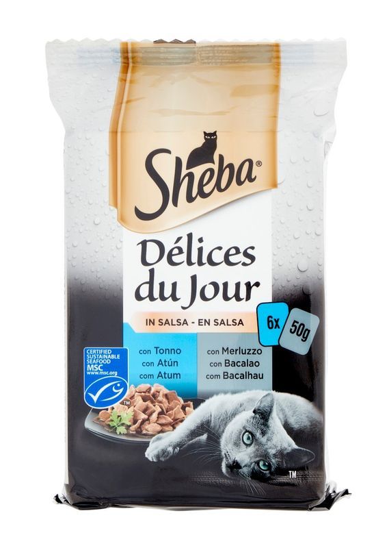 SHEBA Nassfutter Thunfisch Und Kabeljau 300G