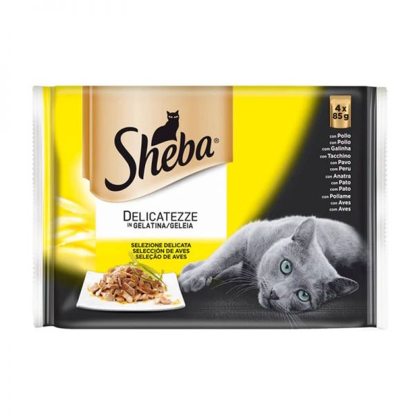 SHEBA Katze Delicate Selection Gelee-Fleisch 4 x 85 g