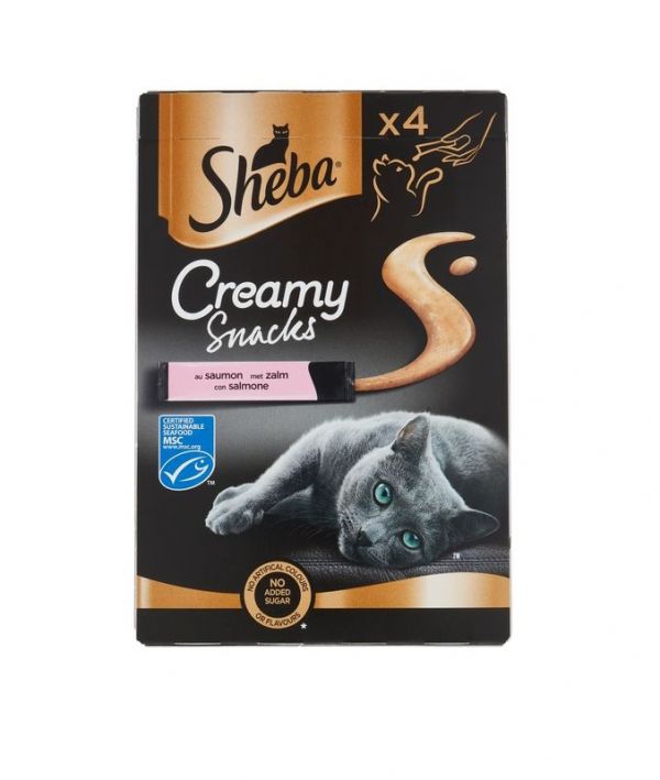 SHEBA Creamy Snacks Con Salmone 4X12G