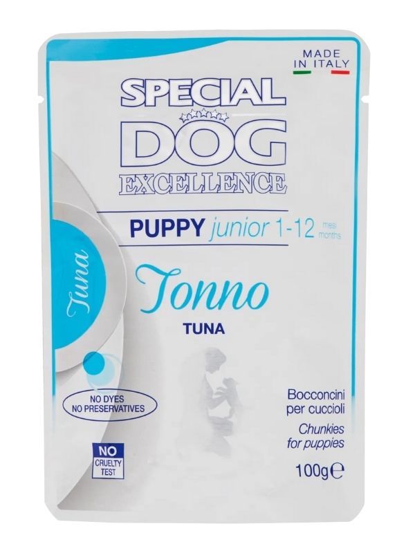 SPECIAL DOG Puppy Junior 1-12 Mois Morceaux En Sauce Thon 100G