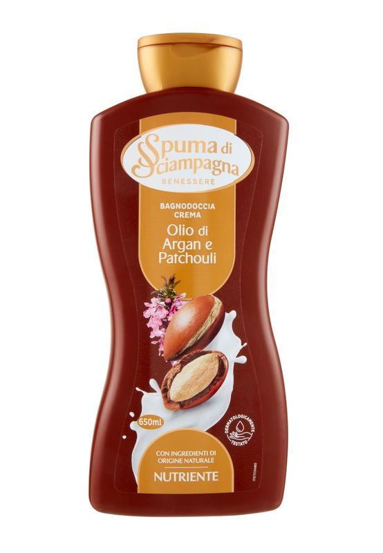 SPUMA DI SCIAMPAGNA Bagno Doccia Olio Di Argan E Patchouli 650Ml