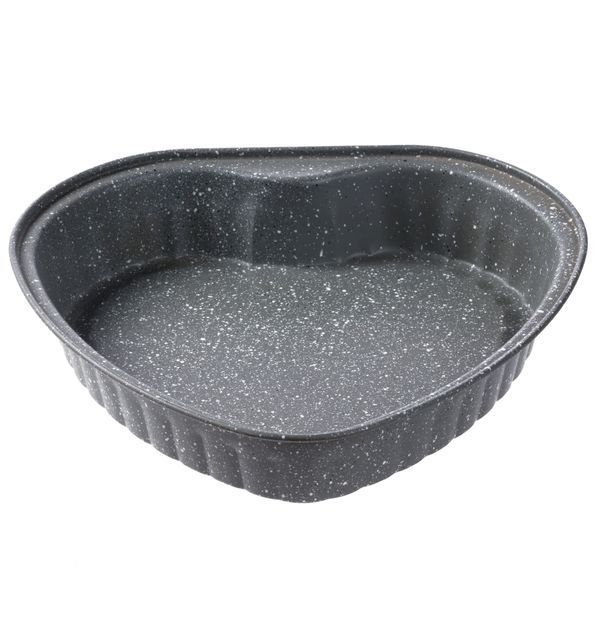 Moule À Gâteau À Cœur Ouvrable Acier Marbré 26.5X5Cm