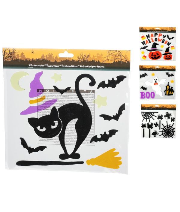 Stickers Gel Halloween Per Finestre - Assortito